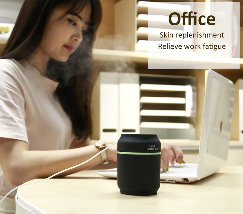 Mini Can Humidifier – Portable USB Cool Mist Diffuser