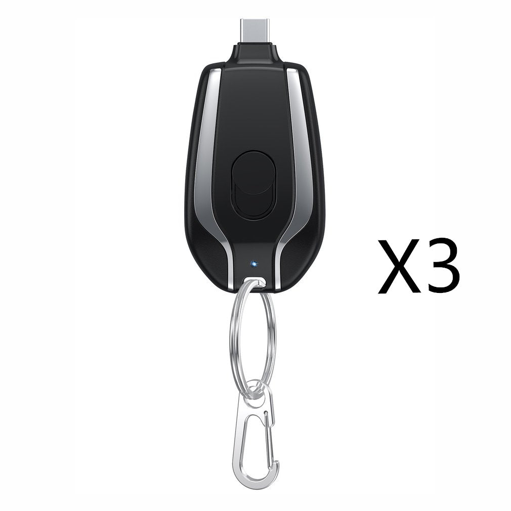 1500mAh Mini Keychain Charger – Ultra-Compact Type-C Power Bank