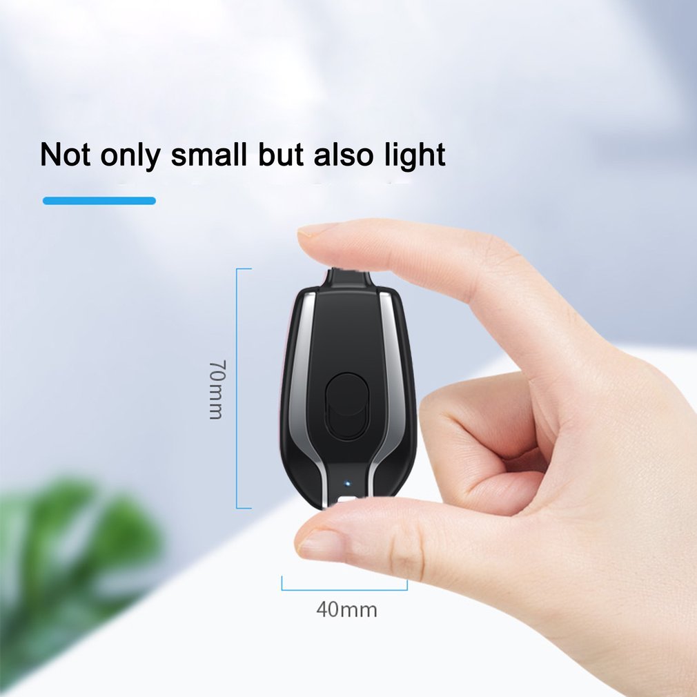 1500mAh Mini Keychain Charger – Ultra-Compact Type-C Power Bank