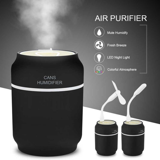 Mini Can Humidifier – Portable USB Cool Mist Diffuser
