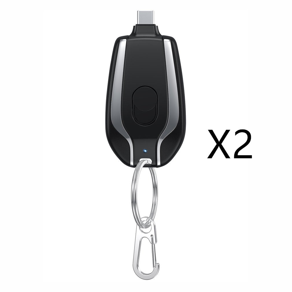 1500mAh Mini Keychain Charger – Ultra-Compact Type-C Power Bank