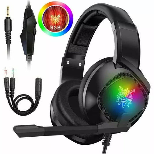 RGB Gaming Headset – Noise-Canceling Over-Ear Headphones with Mic